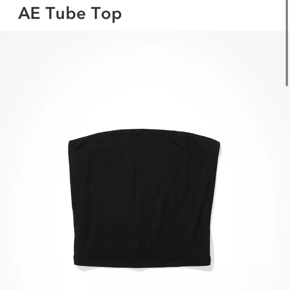 american eagle ribbed black tube top size xs